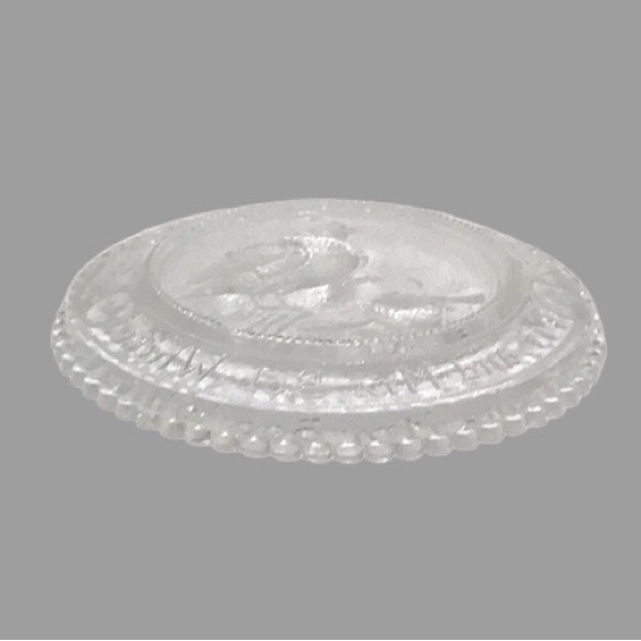 Vintage PAIRPOINT GLASS COMPANY Mr and Mrs Bob White Clear Glass Cup Plate - Picture 4 of 5